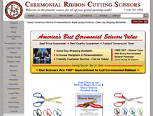 Tablet Screenshot of ceremonialribboncuttingscissors.com
